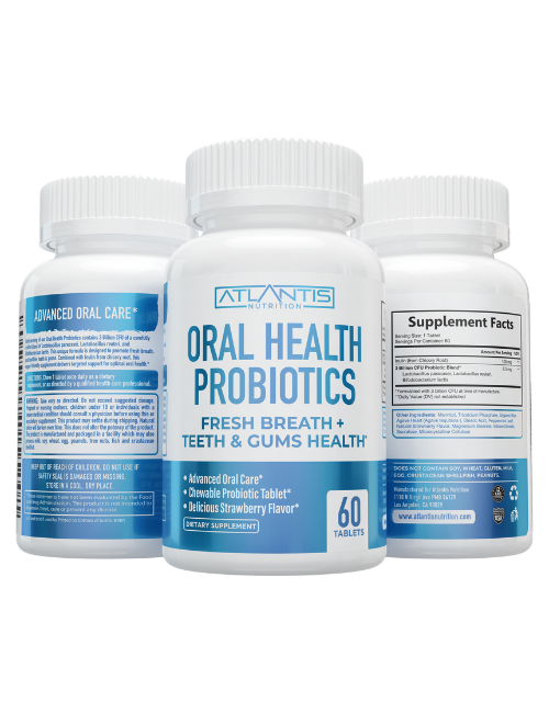 Oral Probiotics Chewable Tablets - 60 Count – Atlantis Nutrition Oral Probiotics Chewable Tablets - 60 Count – Atlantis Nutrition